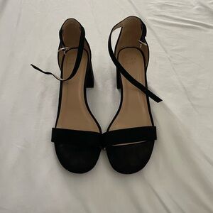 ‘A New Day’ Black Heels with Ankle Straps